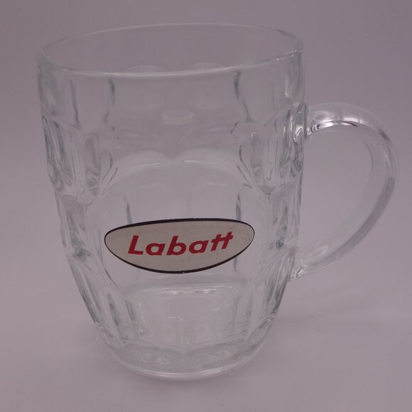 Vintage Labatt Circles Beer Glass with Handle - Picture 1 of 14